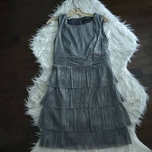 Silver shimmer flapper dress